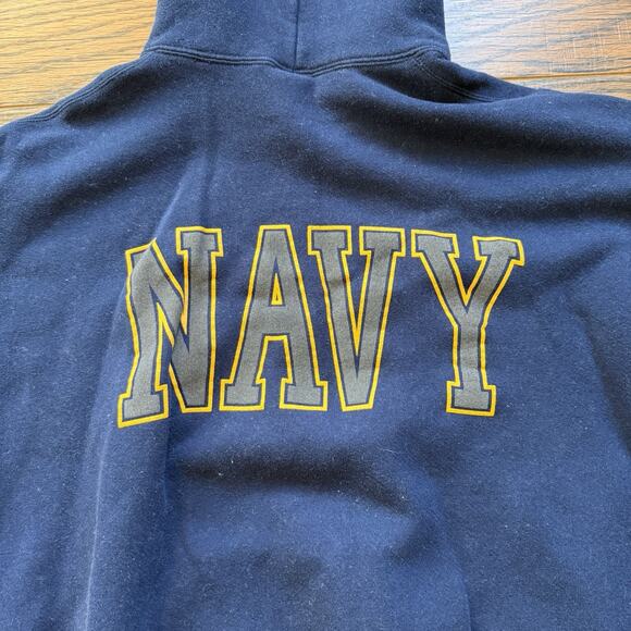 Vintage U.S. Navy Hoodie M.J. Soffe XL Made in USA Military Sweatshirt 80s 90s - Picture 4 of 8